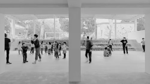 Sanhe Elementary: Semi-outdoor Activity Space
